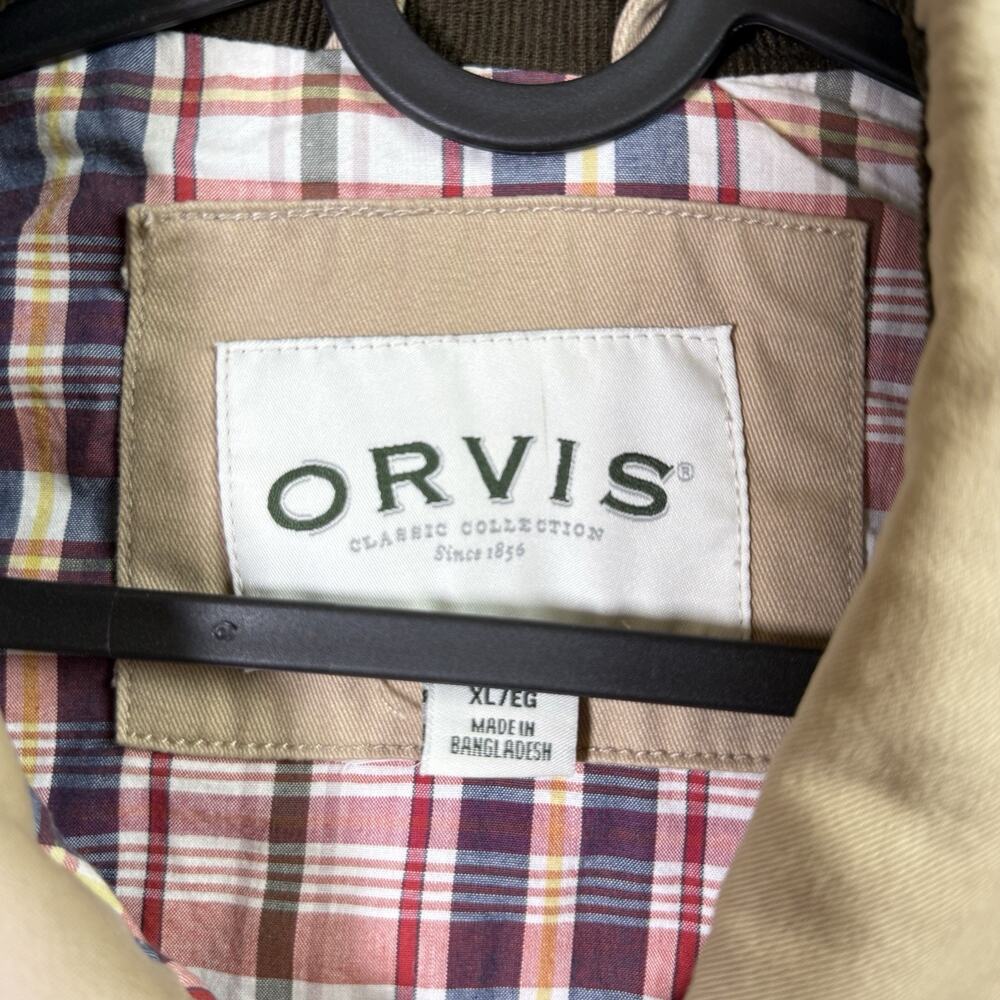 Orvis Sport Coat Jacket Men's XL Cream Plaid Lining Corduroy Cuffs *Flaws Golf - Picture 7 of 16
